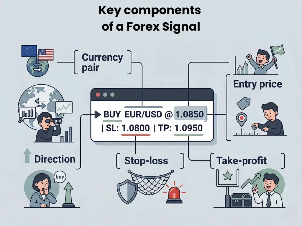 Key components of a forex signal