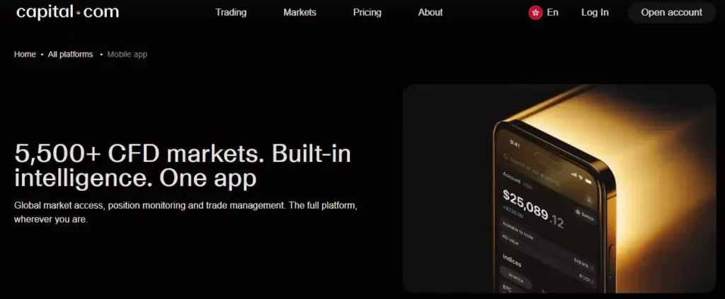 Capital.com trading app