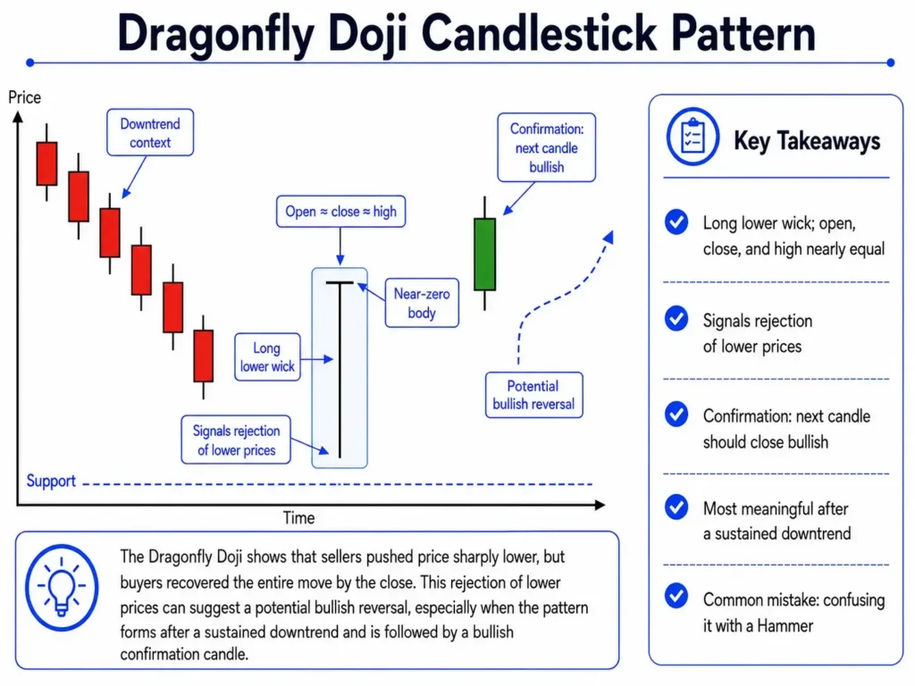 Dragonfly Doji Candlestick Pattern