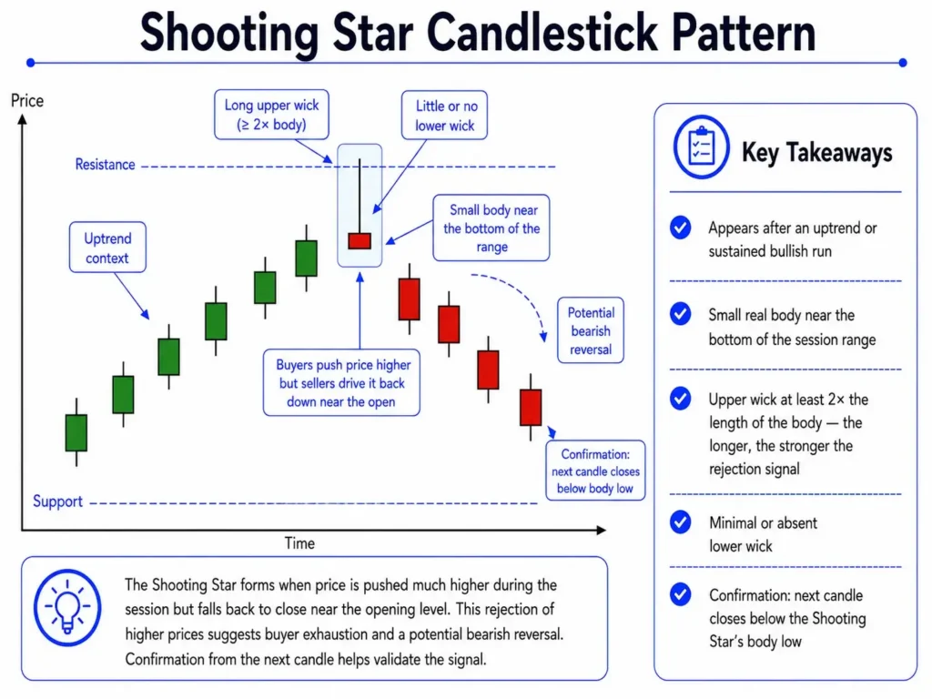 Shooting Star Candlestick Pattern