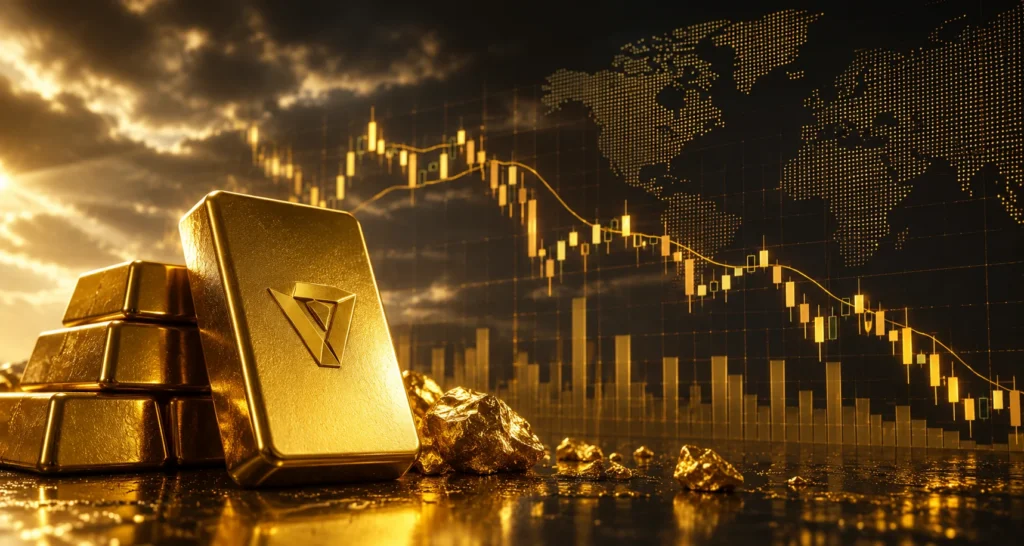 黄金价格下跌。Vantage Markets