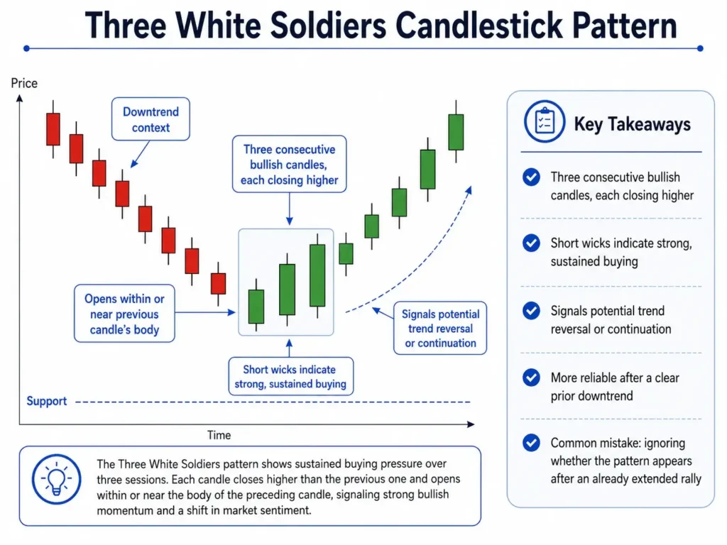 Three White Soldiers Pattern