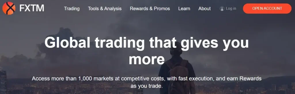 Image of FXTM main website